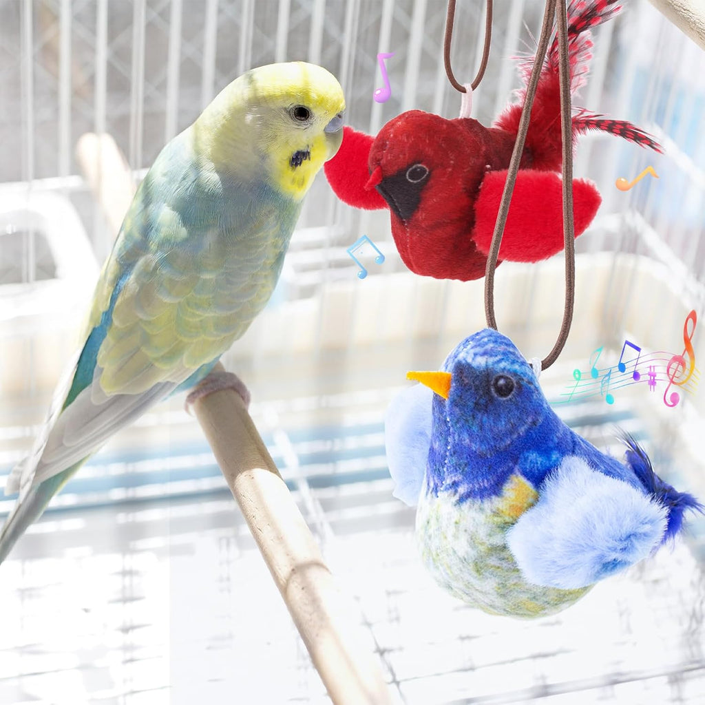 Potaroma premium plush bird cat toys infused with natural catnip for exercise.