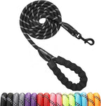 Rttochfy Rope Dog Leash 2/4/5/6/8/10 FT with Comfortable Padded Handle and Highly Reflective Threads for Small Medium and Large Dogs Heavy Duty (1/2"-5 FT, Blue) - Image 9