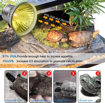 DOMICA reptile basking spotlight showing three hundred and sixty degree adjustable hose