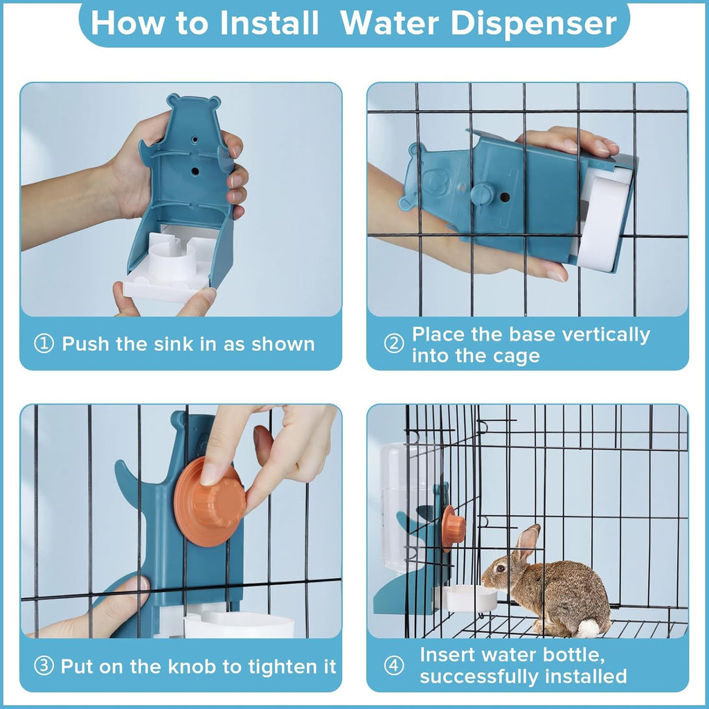 Kenond 17 oz Pet Water Bottle,Guinea Pig No Drip Water Bowl for Cage,Hanging Automatic Gravity Water Dispenser for Small Animals Rabbit Hedgehog Chinchilla Bunny Bird Canary Budgies - Image 5