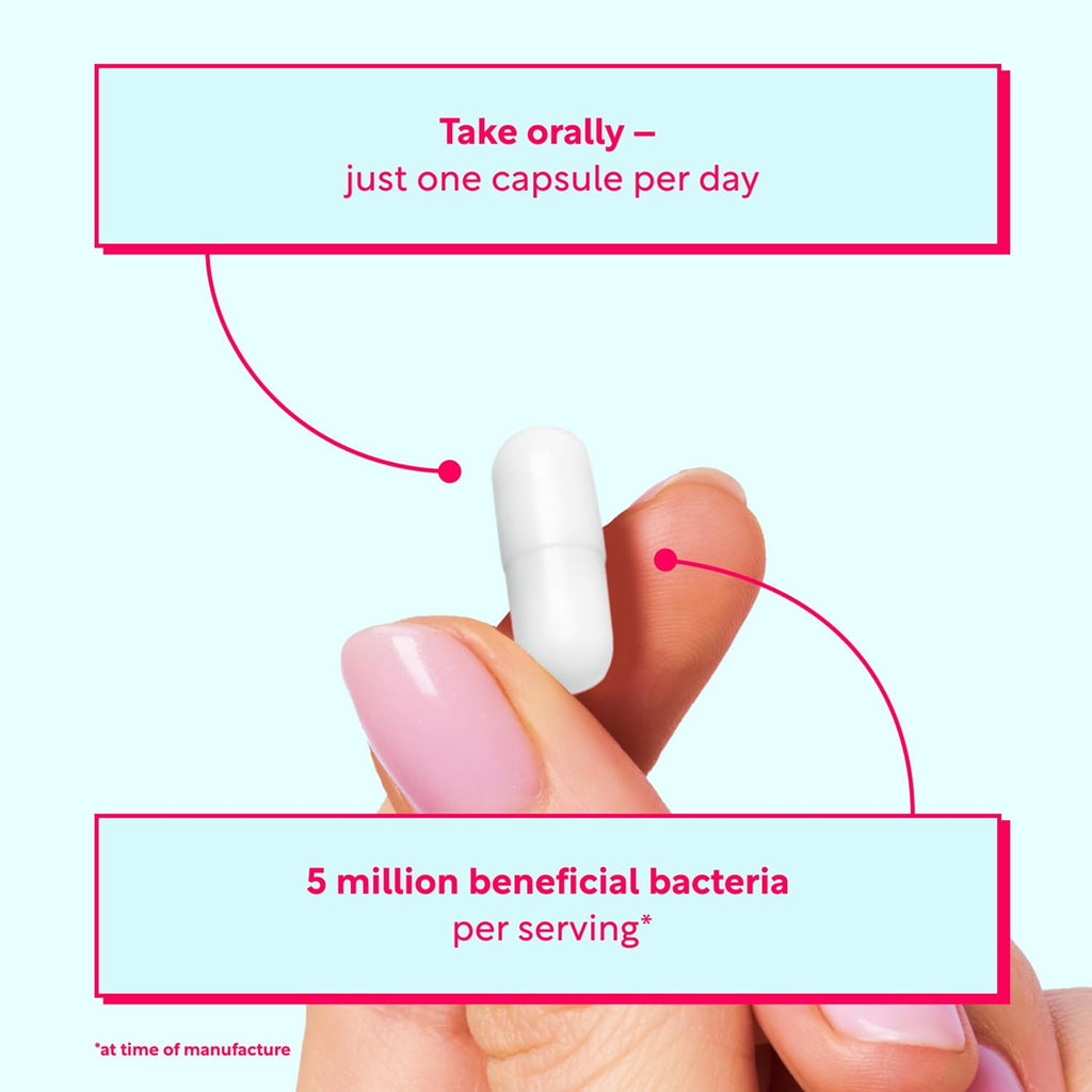 RepHresh Pro-B oral probiotic bottle side view with dosage info