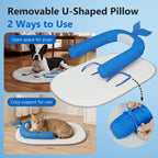 Portable cooling mat folded for travel