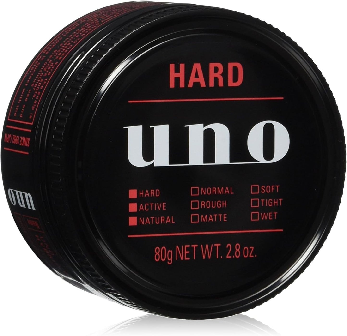 Shiseido Uno hybrid hard hair wax front view premium Japanese grooming product