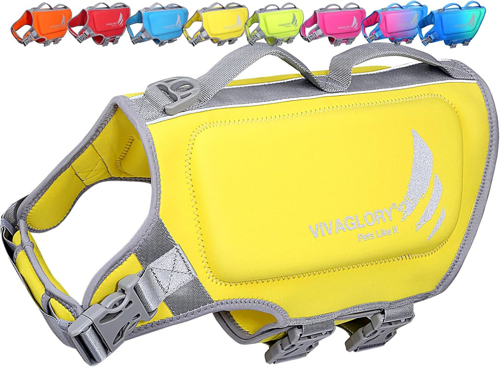 VIVAGLORY High Buoyancy Dog Life Vest, Swimming Vest with Handle, Dog Life Jacket for Swimming & Boating, Buoyancy for Puppy Doggy, M, Pink - Image 12