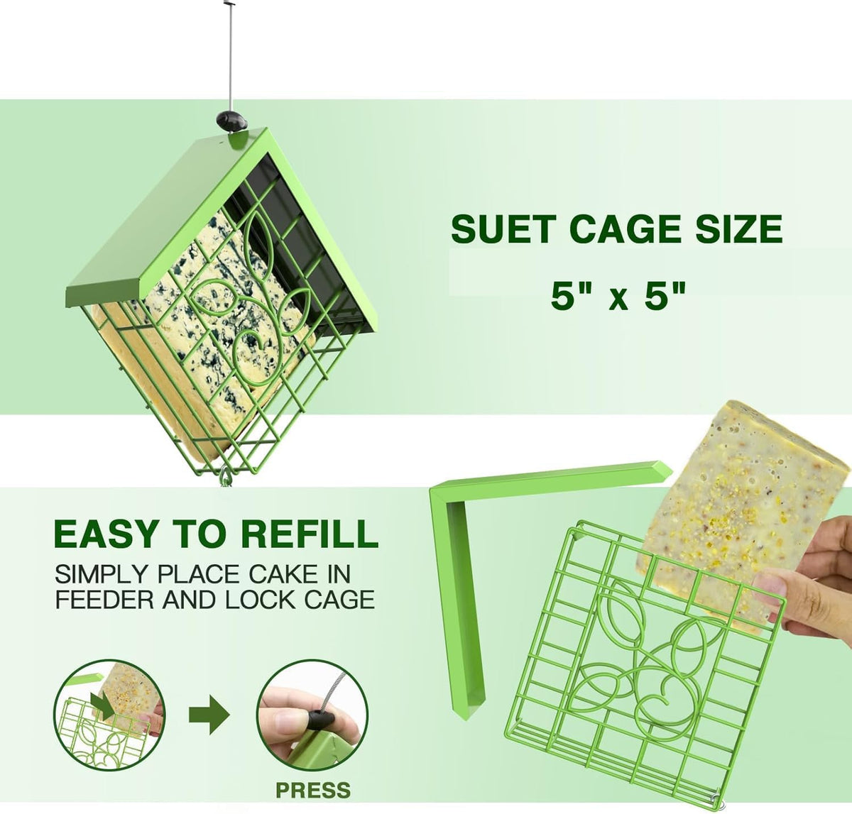 FlowaFoli decorative wild bird feeder hanging from tree branch