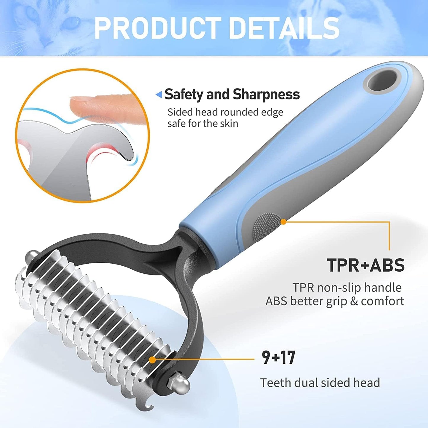 Pet Neat deshedding brush for thick fur and tangles