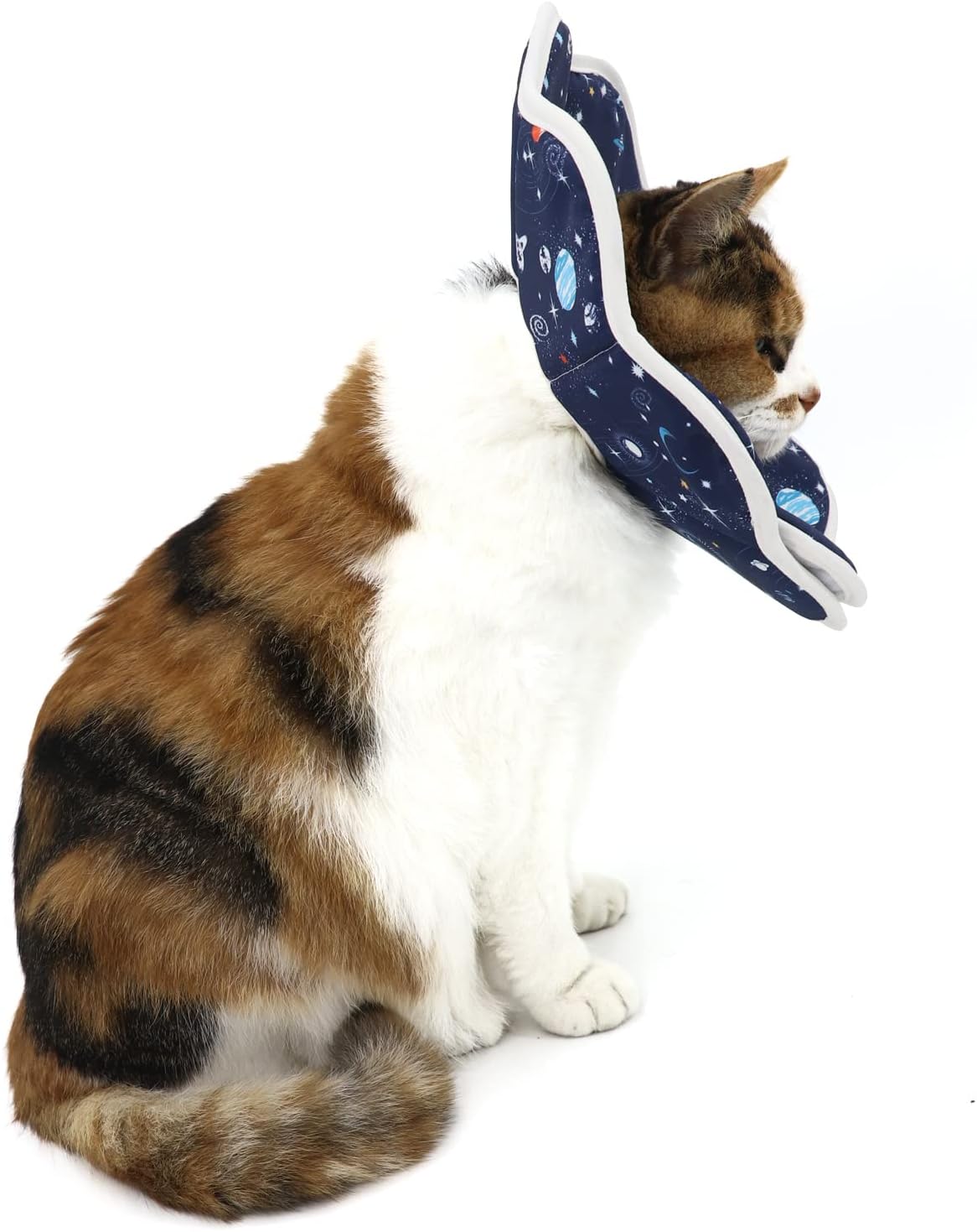 QIYADIN medium recovery collar hook and loop adjustable strap detail