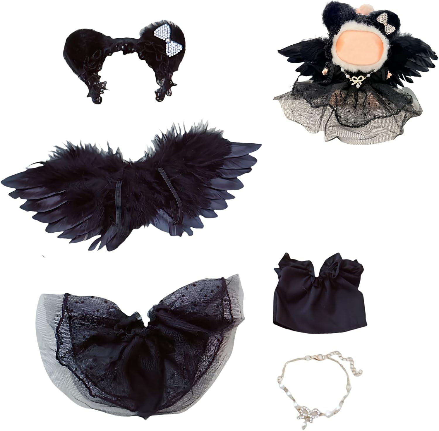 4 Set Shoes for Desk Goose 7 inches, Mini Goose Accessories with Pink Black Red White Shoes, Outfit Decoration for Desktop Goose, Doll Dress Up Accessories (Shoes) - Image 11