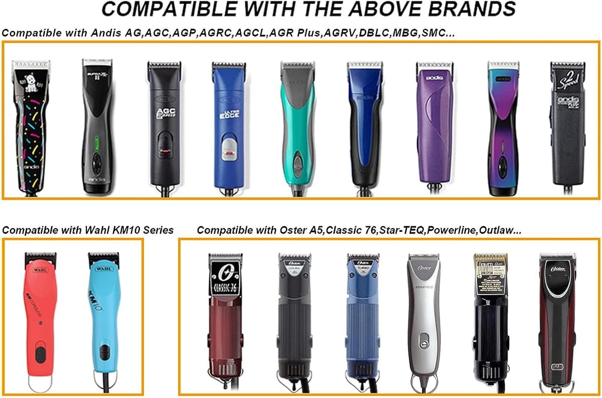 Ruzros heavy duty barber grooming ceramic replacement blade set showcasing heat resistant design.