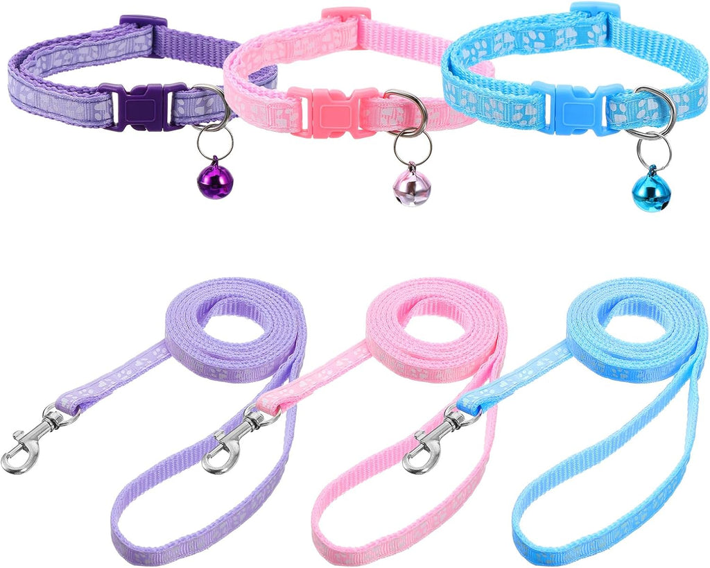 Packaging view of the three piece guduling adjustable dog collar and leash combo for small breeds.