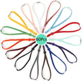 HOLLOSPORT stretchy whelping collars sixty pieces pack front view showing fifteen assorted colors for newborn pet identification.