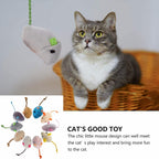 Six pack assortment of ISMARTEN interactive cat mice