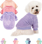 Dog Sweater, 3 Pack Dog Sweaters for Small Medium Dogs or Cat, Warm Soft Flannel Pet Clothes for Dogs Girl or Boy, Dog Shirt Coat Jacket (Medium, Pink+Purple+Light Green) - Image 11