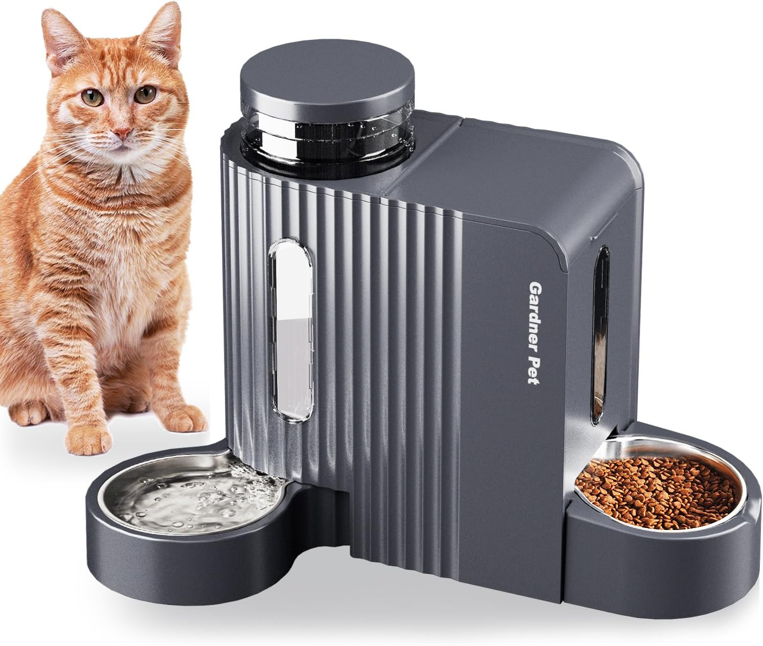 Gardner Pet Automatic Gravity Pet Feeder, 0.8 Gallons*2 Dog Feeder and Water Dispenser Set 100% BPA-Free, 2-in-1 Gravity Feeder with Stainless Steel Bowl for Dogs, Cats, Rabbits, Puppies (Green) - Image 12