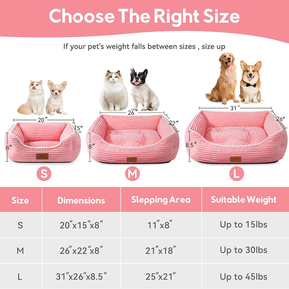 Zerbuger dog couch bed showing supportive foam structure