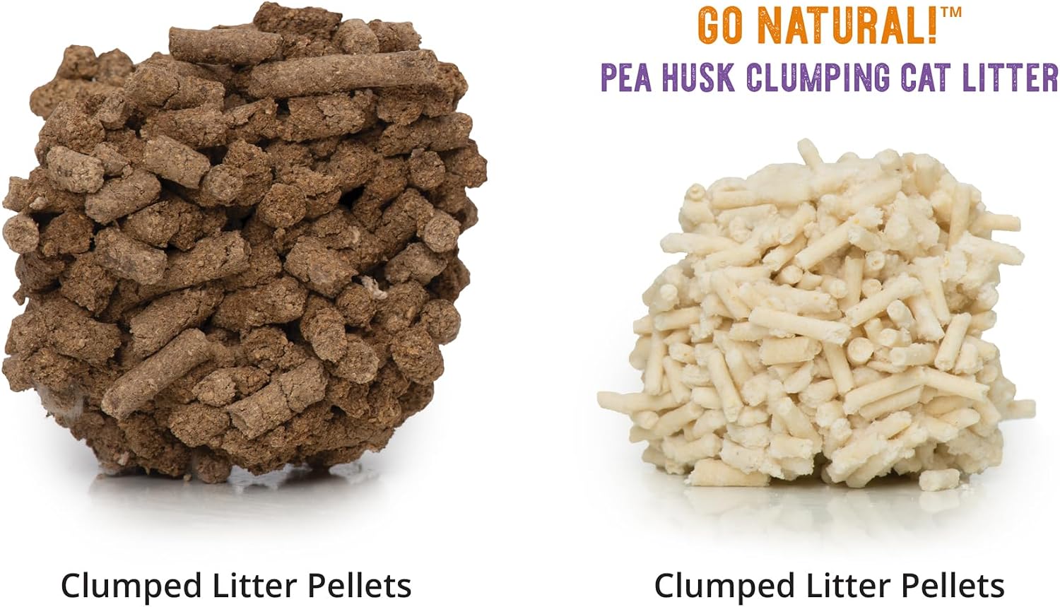 Back of Catit Go Natural cat litter packaging with instructions