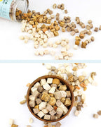 Natural high protein turtle food packaging detail shot