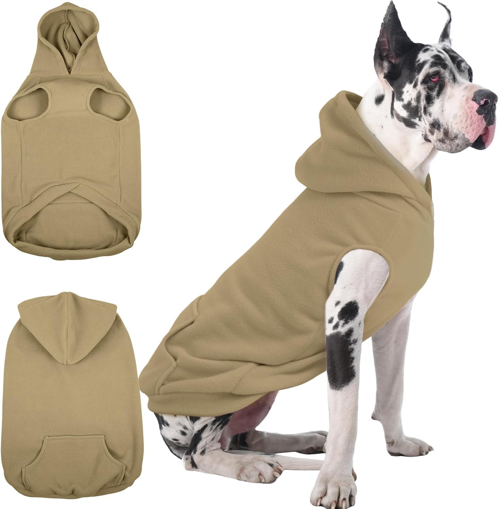 IECOii XL Dog Sweater & Pullover Hoodie for Large Dogs, Warm Fleece Layer with Hood for Cold Weather, Boys & Girls, Blue, Size XL - Image 14