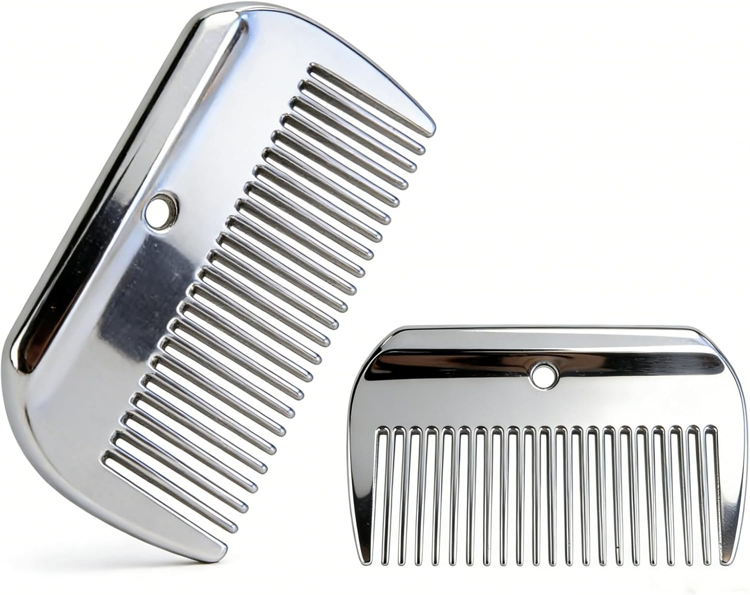 Close up of Zswinatw metal grooming comb showing bristle detail