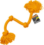 Side profile of the Playology Dri-Tech blue rope toy for moderate to heavy chewers.