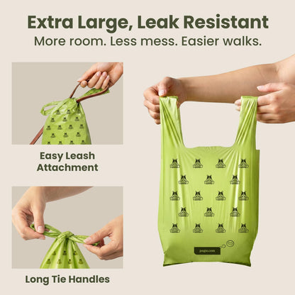 Extra thick leak proof large pet waste bags box