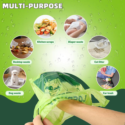 Plant based cornstarch blend dog walking bags texture detail