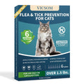 VICSOM flea treatment for cats 6 month supply front view pack packaging