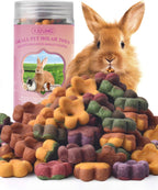 Multi-colored compressed grass cakes for chinchillas