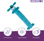 Multipet Original Loofa squeaky pet toy showing the soft plush texture close up.