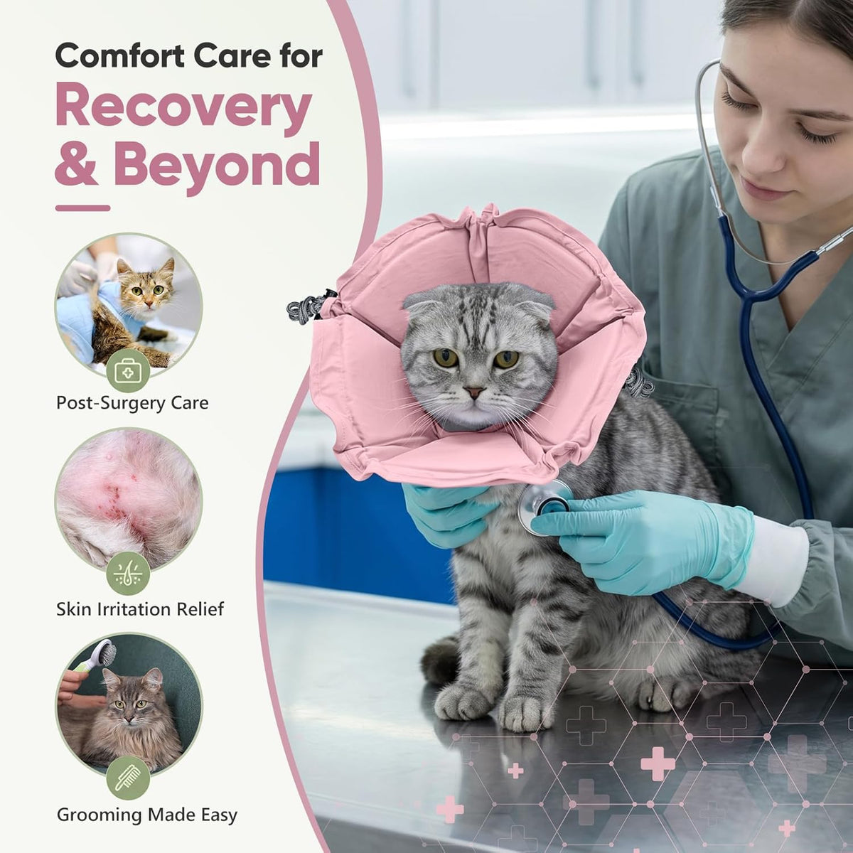 Water resistant outer material of Pawfun cat recovery collar
