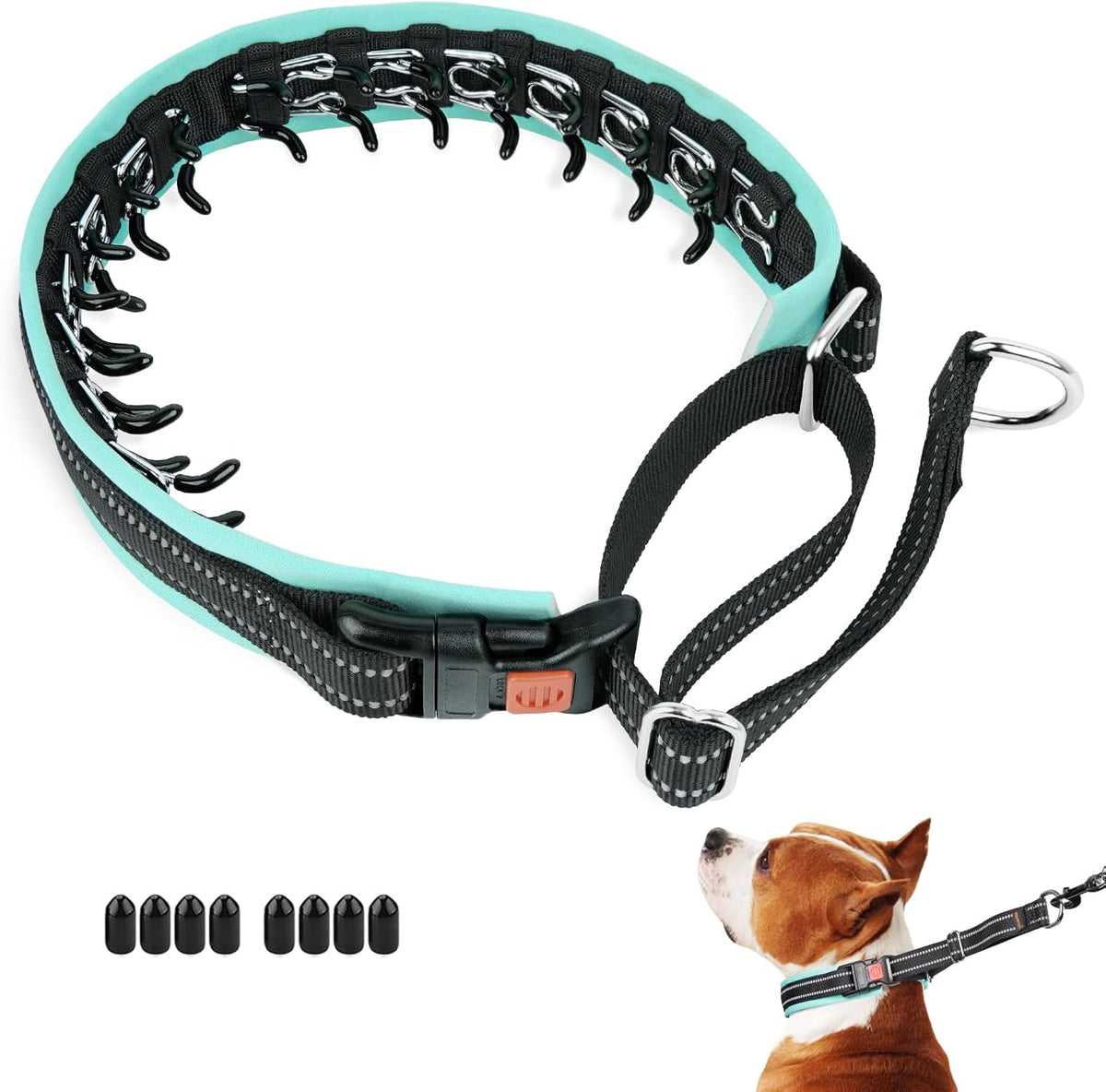 Mayerzon No Pull Dog Collar, Patented Martingale Collar for Small Medium Large Dogs with Buckle and Heavy Duty Nylon for Walking Training Hunting, Safe and Easy to Use(M, Green) - Image 10