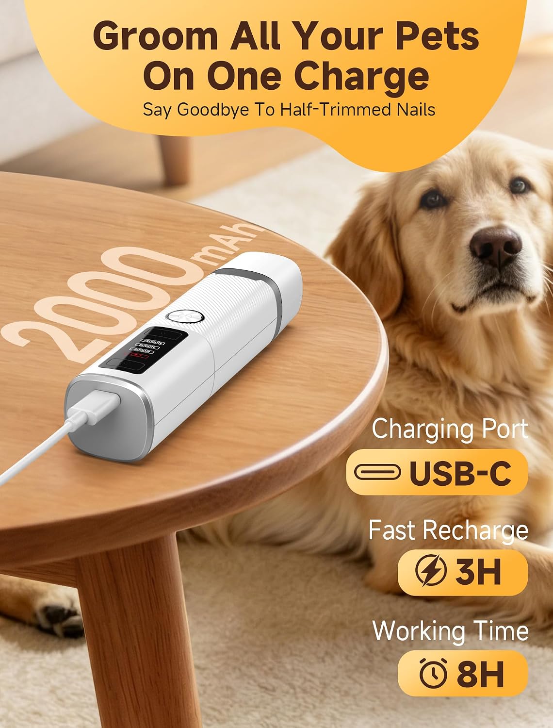 Professional pet grooming tool Ckin Pet nail grinder packaging