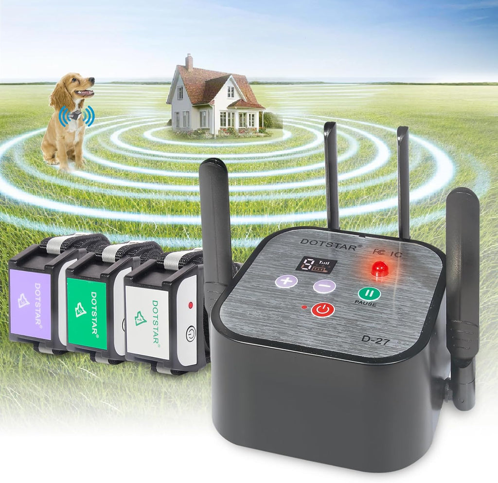 Dotstar wireless dog fence system front view intelligent pet containment