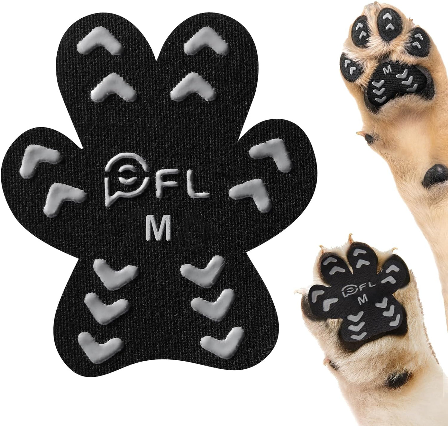 Anti Slip Dog Paw Protector Pads for Senior Dogs, Paw Pads for Dogs Traction, Disposable Self Adhesive Paw Grips for Old Dog on Slippery Hardwood Floor, Black 12 Sets (48pcs) XL(41-60lbs) - Image 14