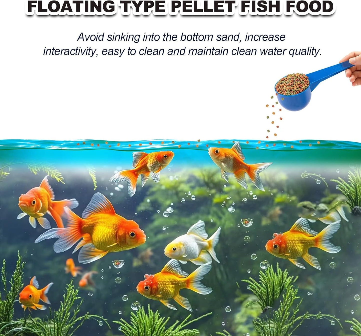 Yizeril premium floating aquarium pellets for goldfish color boost