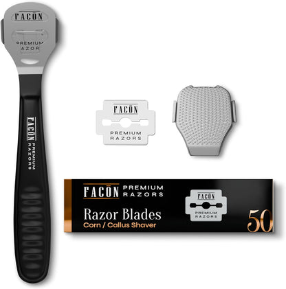 Facón Professional Callus Shaver with 50 blades front view for pedicure