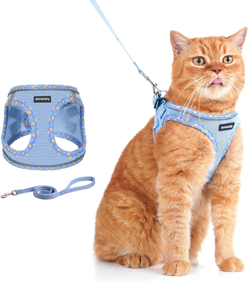 Rttochfy Cat Harness and Leash Set, Escape Proof Kitten Harness, Soft and Breathable Vest with Reflective Strip, Easy to Wear for Cats Walking and Traveling (Pink, S) - Image 10
