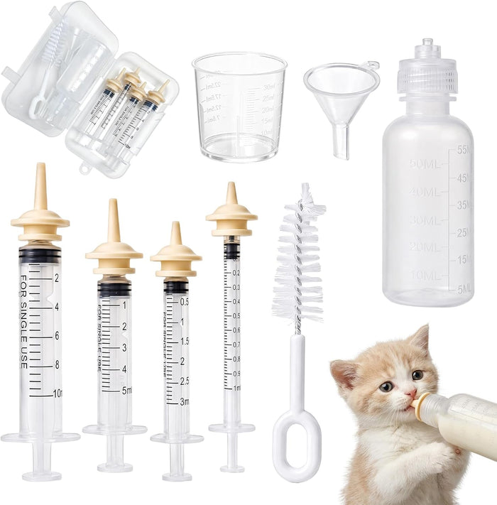 Newborn Puppies&Kittens Silicone Nipples FeedingSet&Small Animal NursingKit - Image 1