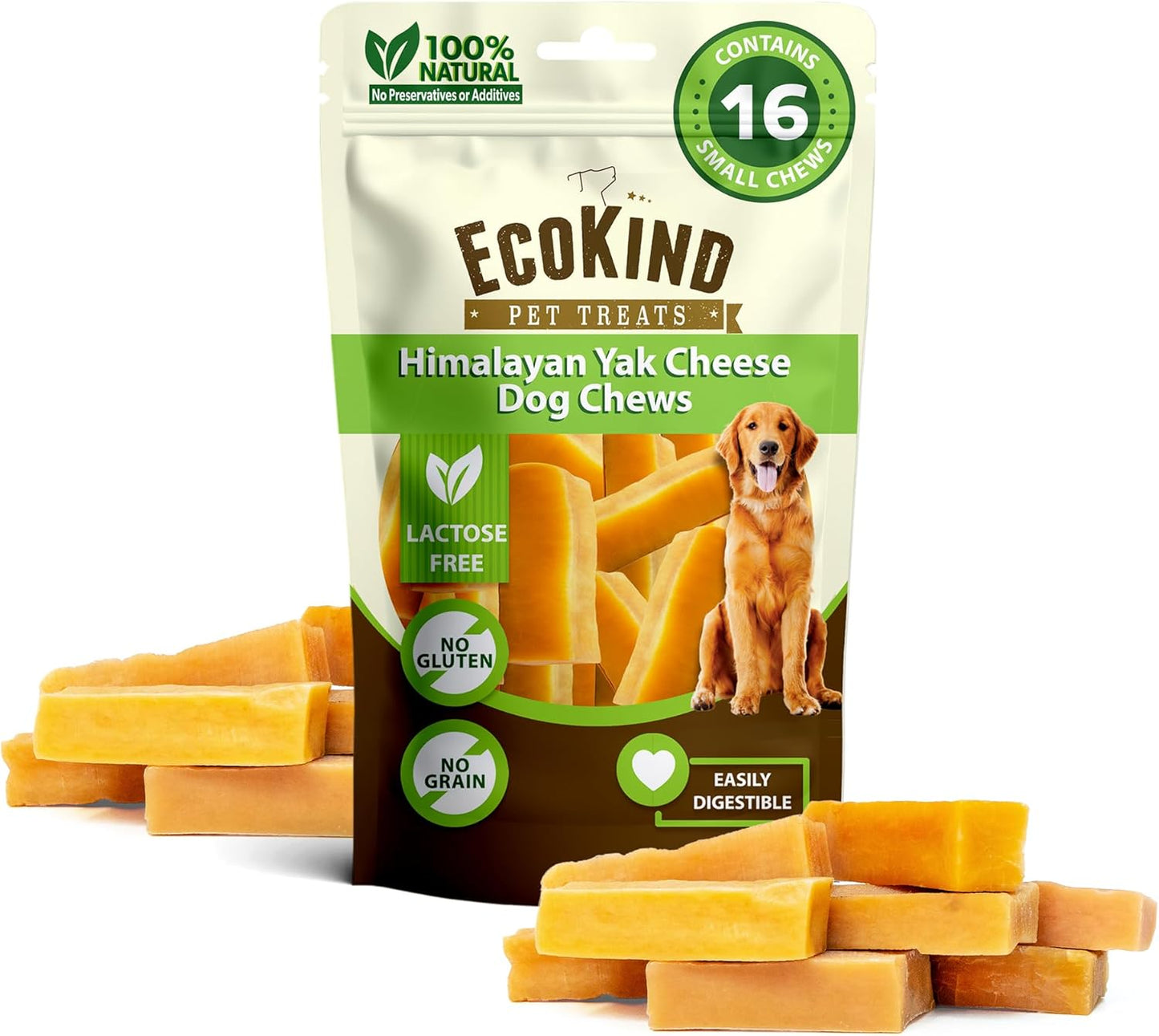 EcoKind Yak Cheese Himalayan Dog Chews, Yak Chews for Large Dogs, Long Lasting Bone for Aggressive Chewers, 3 Ingredient Natural High Protein Dog Treat, No Additives or Lactose, Large - 4 Chews (1 lb) - Image 10