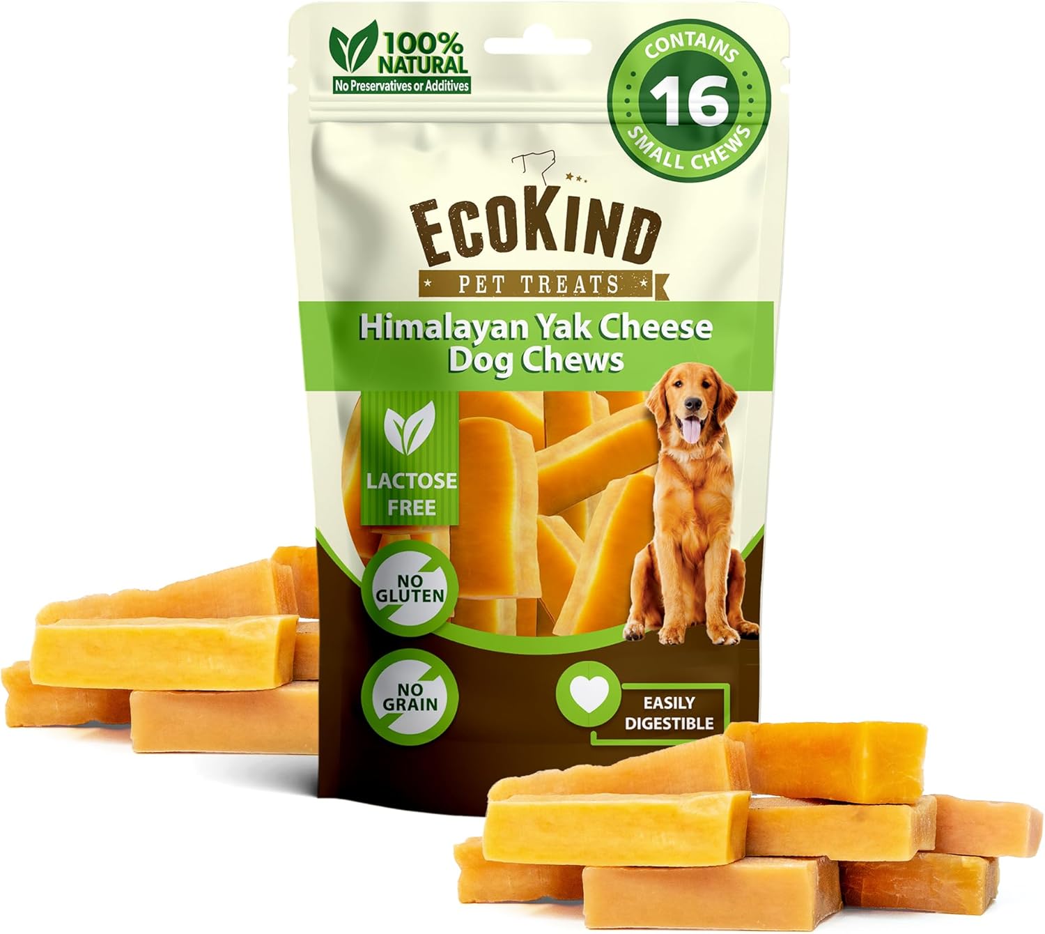 EcoKind Yak Cheese Himalayan Dog Chews, Yak Chews for Large Dogs, Long Lasting Bone for Aggressive Chewers, 3 Ingredient Natural High Protein Dog Treat, No Additives or Lactose, Large - 4 Chews (1 lb) - Image 10