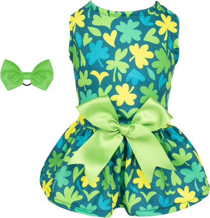CuteBone summer puppy dress detailing the comfortable pullover neck pattern
