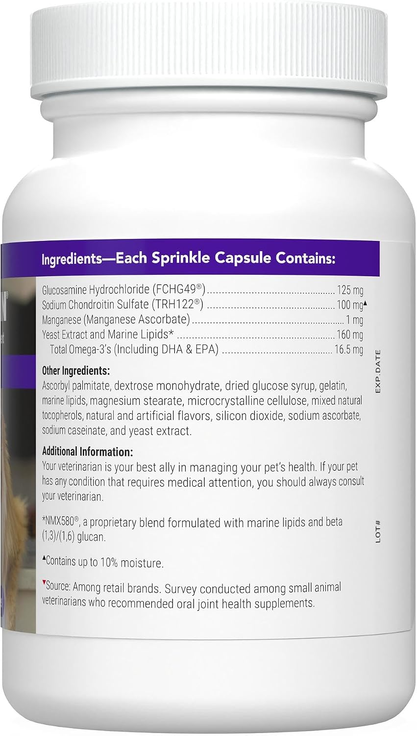 Nutramax Cosequin sprinkle capsules packaging for feline joint support