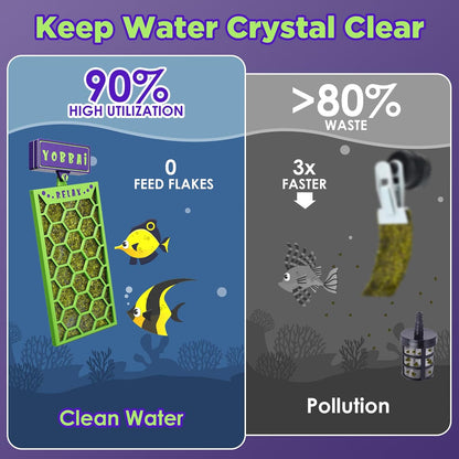 YOBBAI magnetic nori clip attached to saltwater fish tank glass