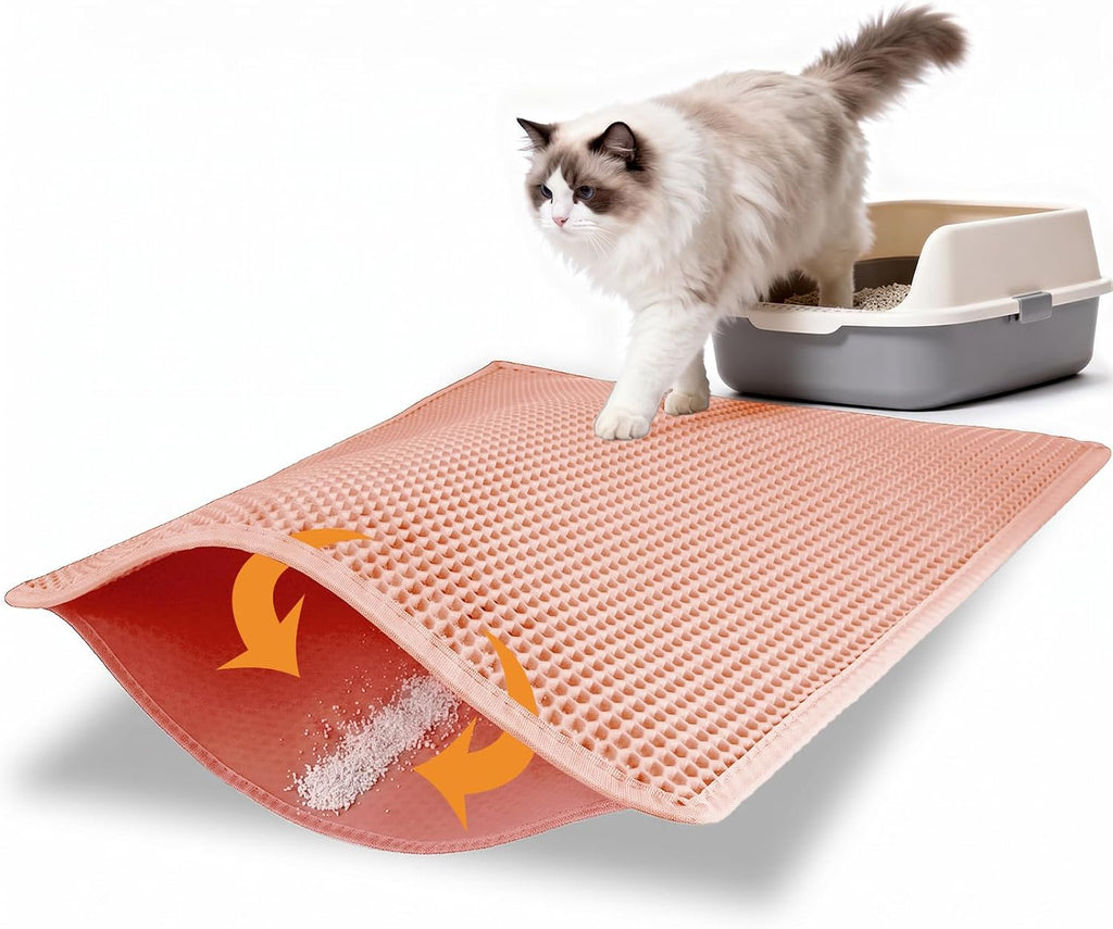 Pieviev Cat Litter Mat Double Layer Waterproof Urine Proof Trapping Mat 1 Pack (Gray, 24x15 Inch (Pack of 1)) - Image 15