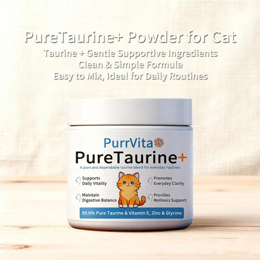 Anefose pure taurine supplement for cats unflavored powder nutrition facts