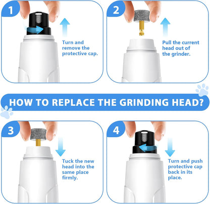 Harhana grinding head attached to an electric nail tool