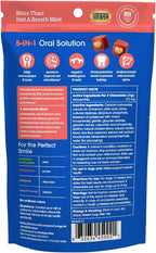 Ark Naturals 5-in-1 dog dental chew showing toothpaste center detail.