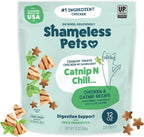 Shameless Pets Crunchy Cat Treats Catnip N Chill front view packaging