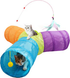 Cat Tunnel,3 Way Cat Toys,Tree Trunk Cat Tunnels for Indoor, Cat Maze for Kitty, Puppy, Kitten,Rabbit to Chase and Play, Collapsible Tube, Easy to Store Kitten Tunnel,L59,Tree Design Gift - Image 11