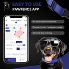 GeoPaws smart wireless pet fence system showing the adjustable silicone strap.